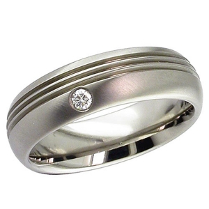 Diamond Wedding Ring Titanium (2206DS) 